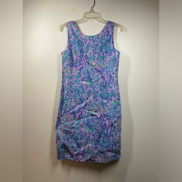 Lilly Pulitzer Maurina Linen Shift Dress Lilac Rose We Mermaid It Size 2 NWT - Picture 1 of 8